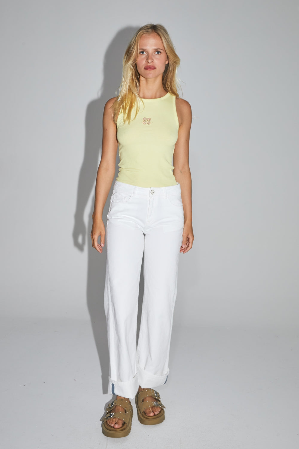 Le Denim Kate Straight White Fabriqué Au Portugal