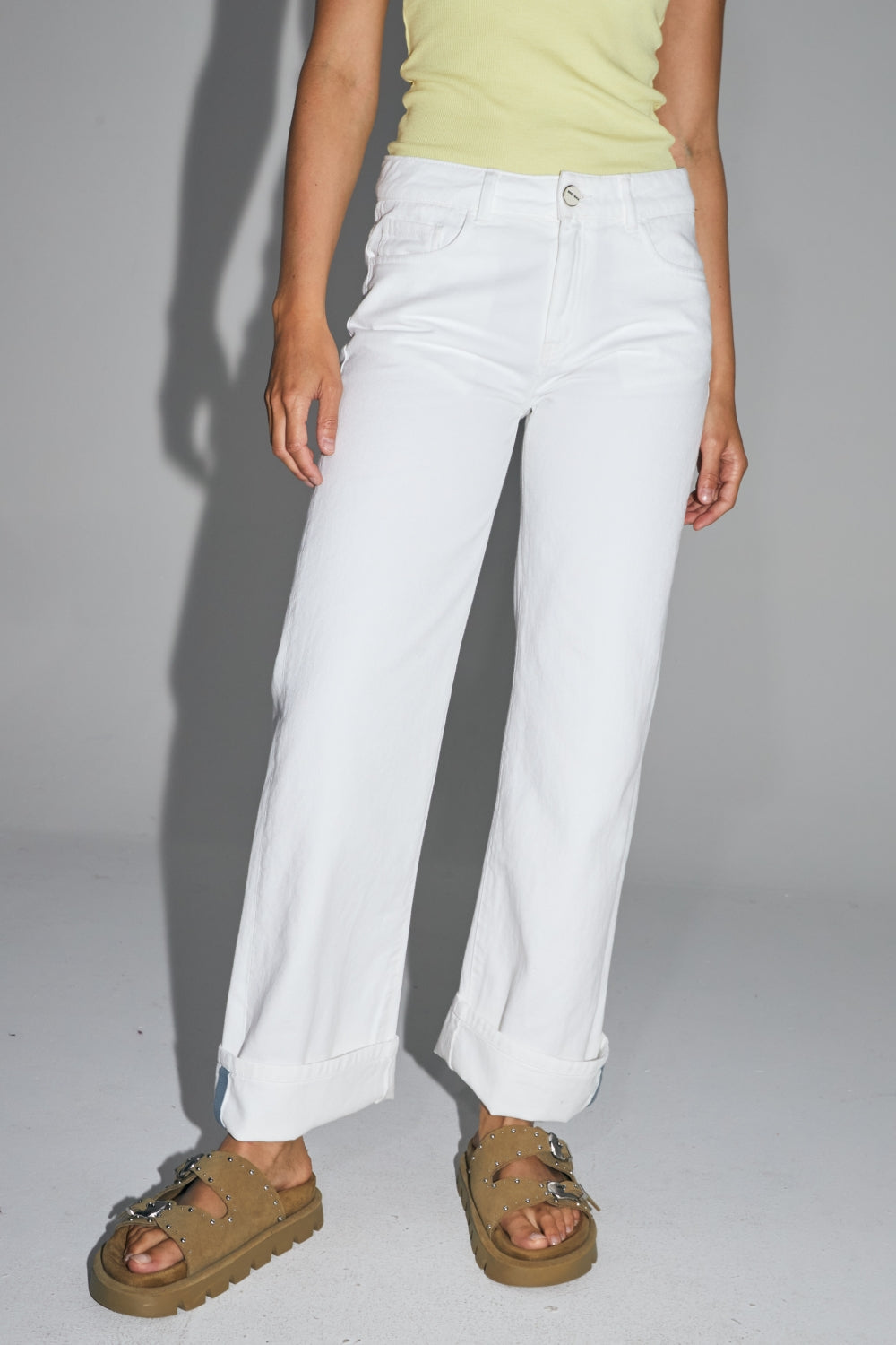 Le Denim Kate Straight White Fabriqué Au Portugal