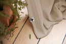 Rideau Ajustable + Anneaux Pince - Double Gaze De Coton Unie - Gaïa - Ficelle