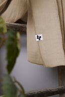 Rideau Ajustable + Anneaux Pince - Double Gaze De Coton Unie - Gaïa - Ficelle