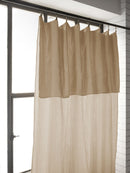 Rideau Ajustable + Anneaux Pince - Double Gaze De Coton Unie - Gaïa - Ficelle