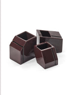 Accessories Silos - Assortiment De 3 Vases Mini - Porcelaine - Bordeaux