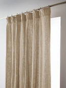 Rideau Galon Fronceur - Double Gaze De Coton Unie - Gaïa - Ficelle