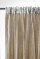 Rideau Galon Fronceur - Double Gaze De Coton Unie - Gaïa - Ficelle