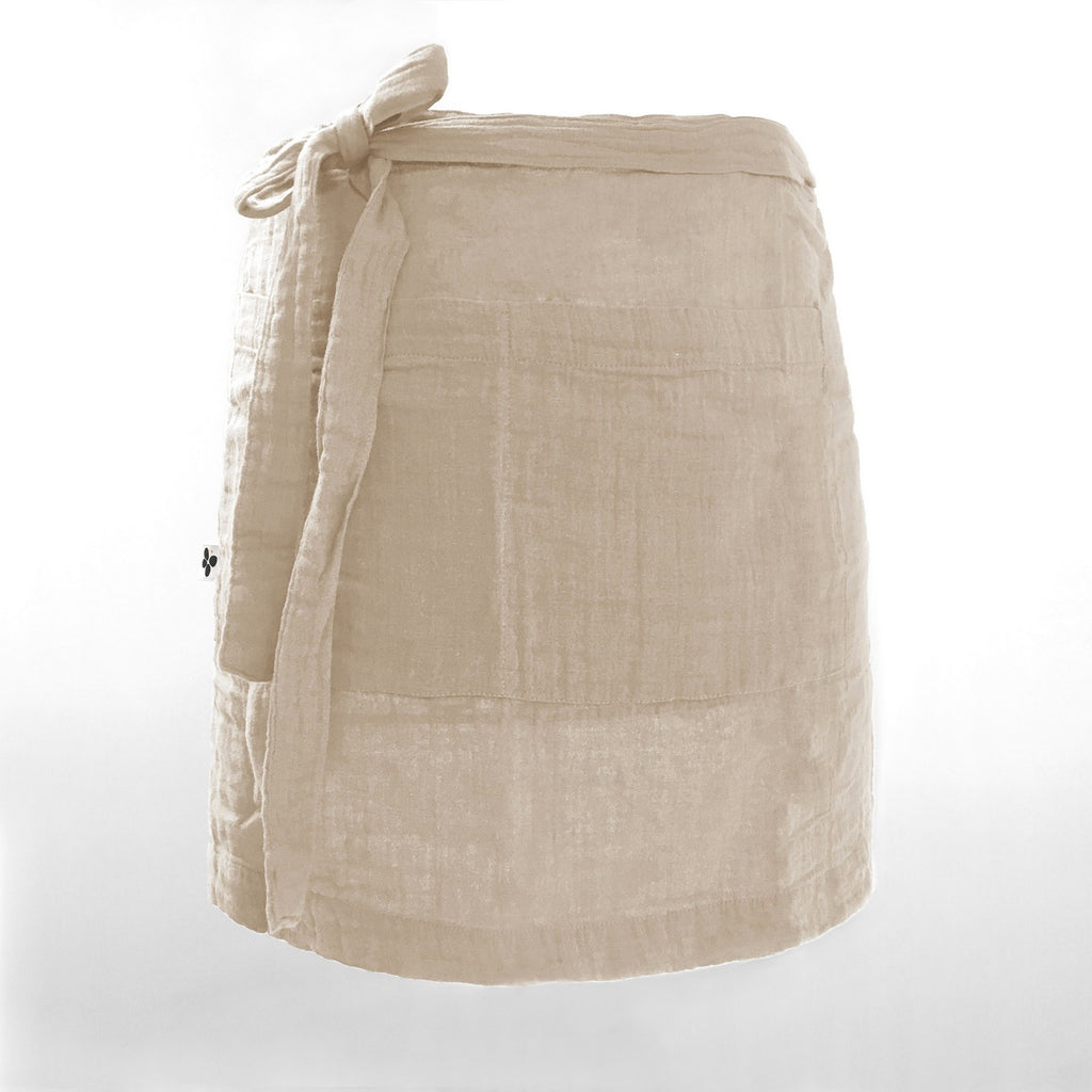 Gaïa - Tablier Serveur - Double Gaze De Coton Unie - Ficelle