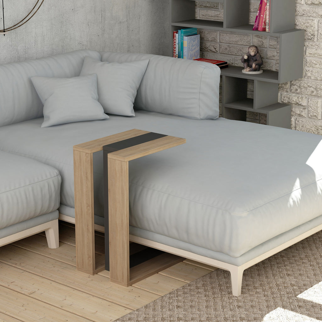 Muju - Table d'Appoint - Oak/Anthracite/Oak