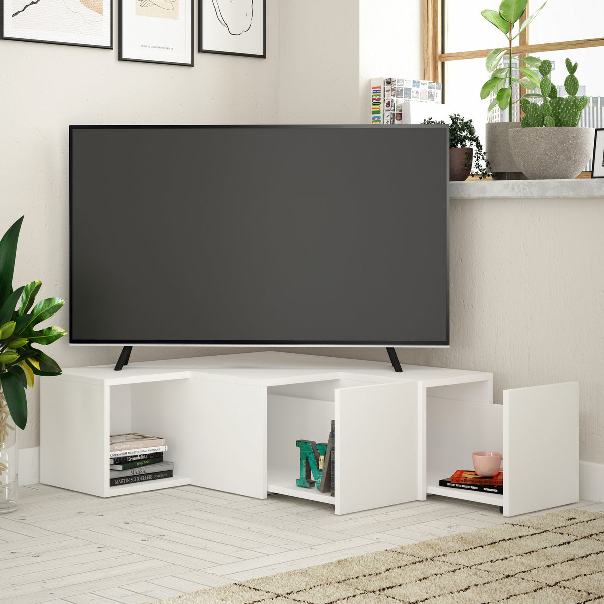 Compact - TV Unit - White