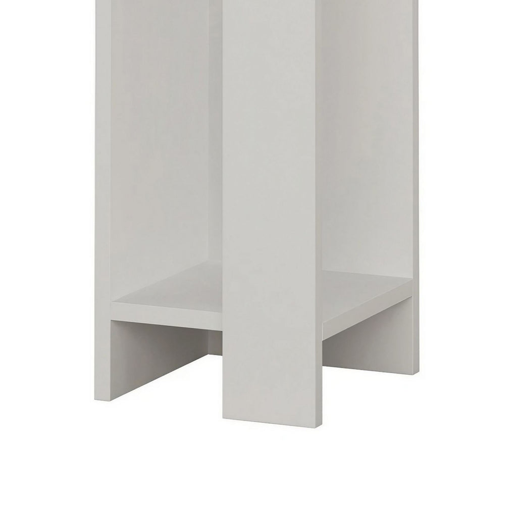 Elos Left - Bedside Table - White