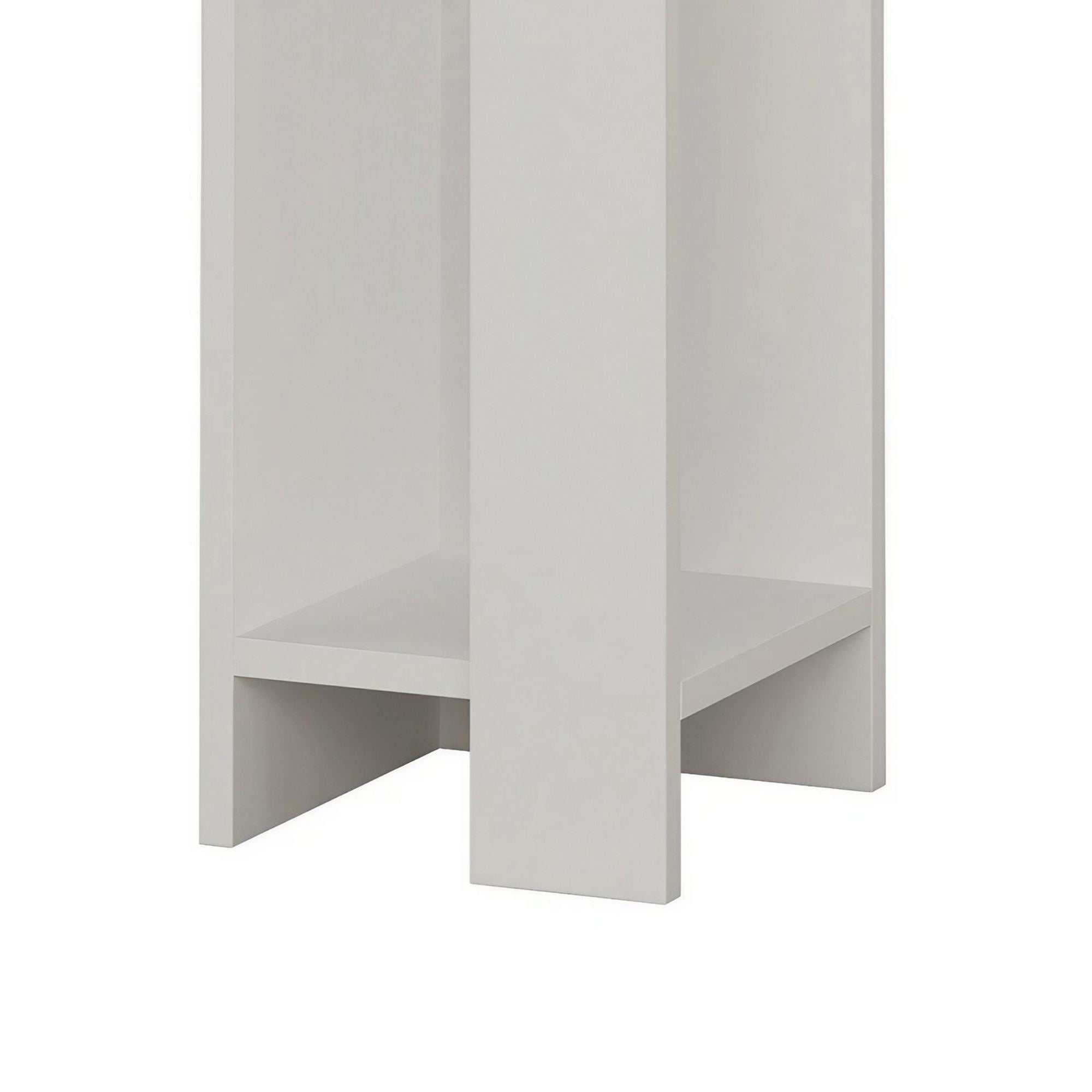 Elos Left - Bedside Table - White