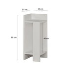 Elos Left - Bedside Table - White
