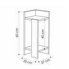 Elos Left - Bedside Table - White