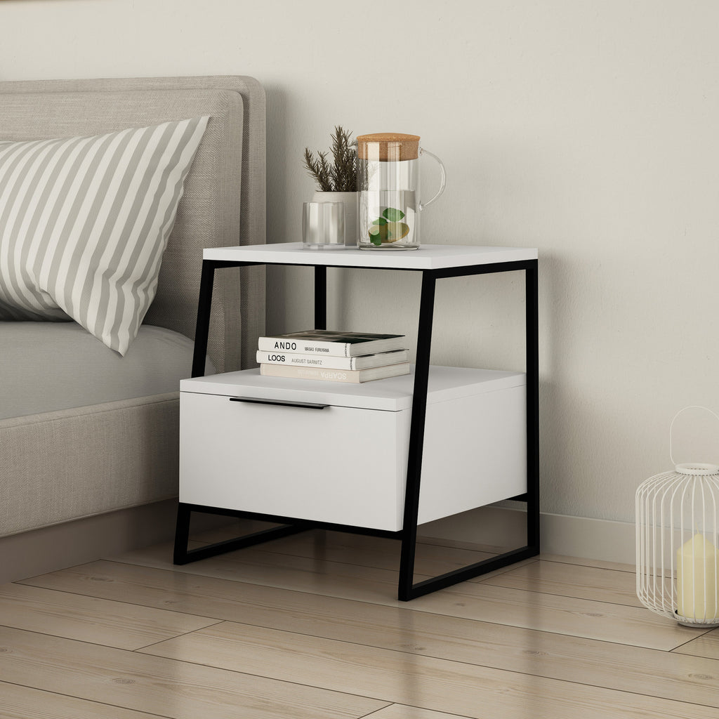 Pal - Bedside Table - White