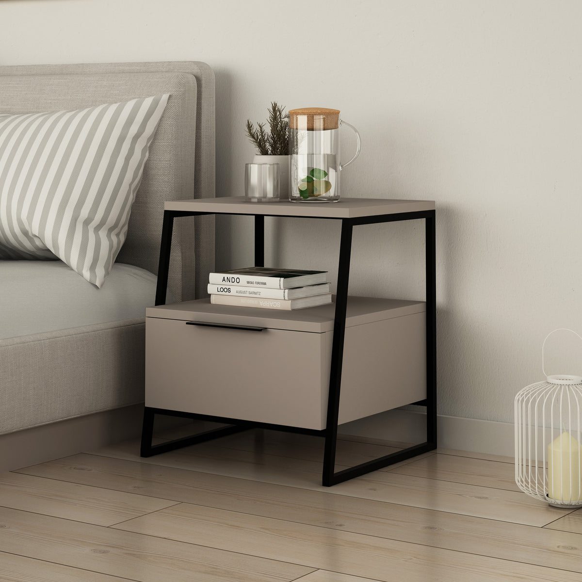 Pal - Bedside Table - Light Moka