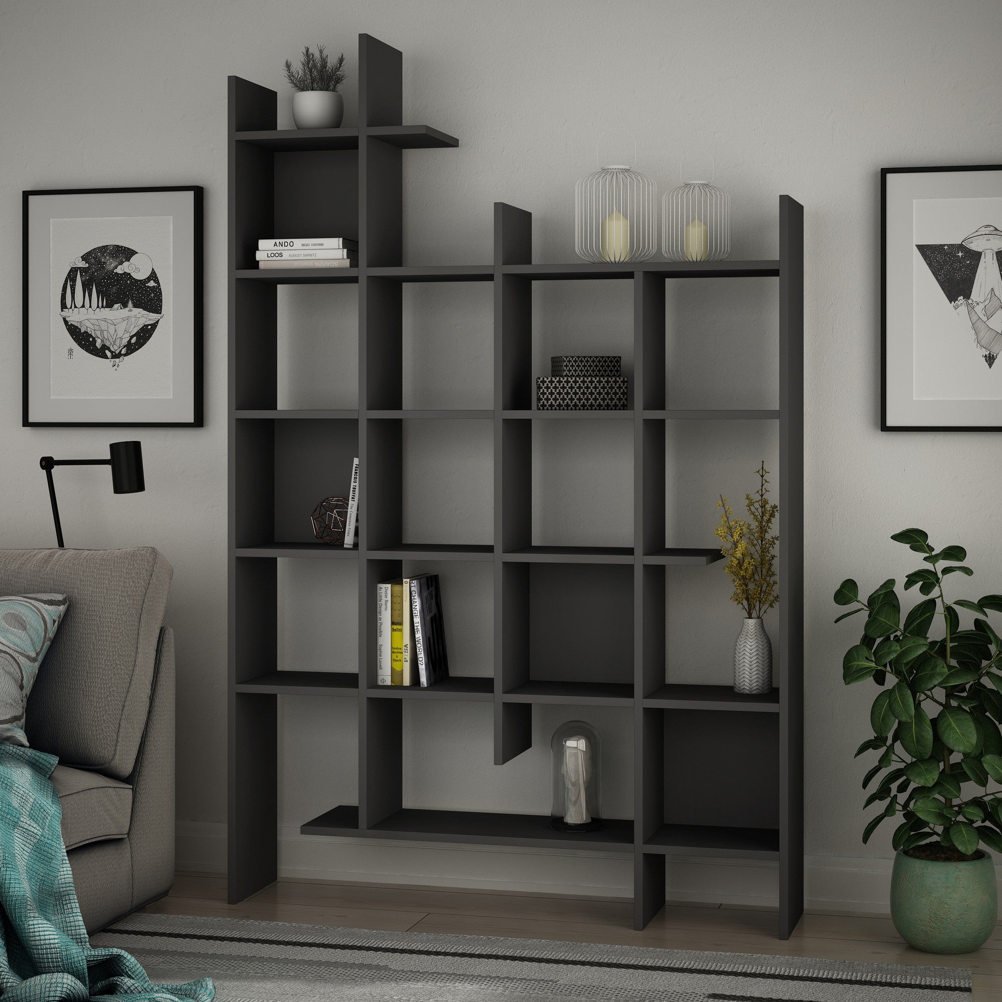 Manco - Bookcase - Anthracite