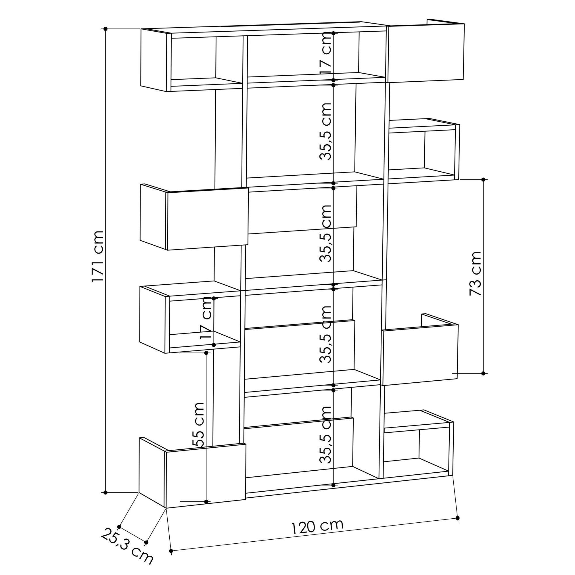Niho - Bookshelf - White/Oak