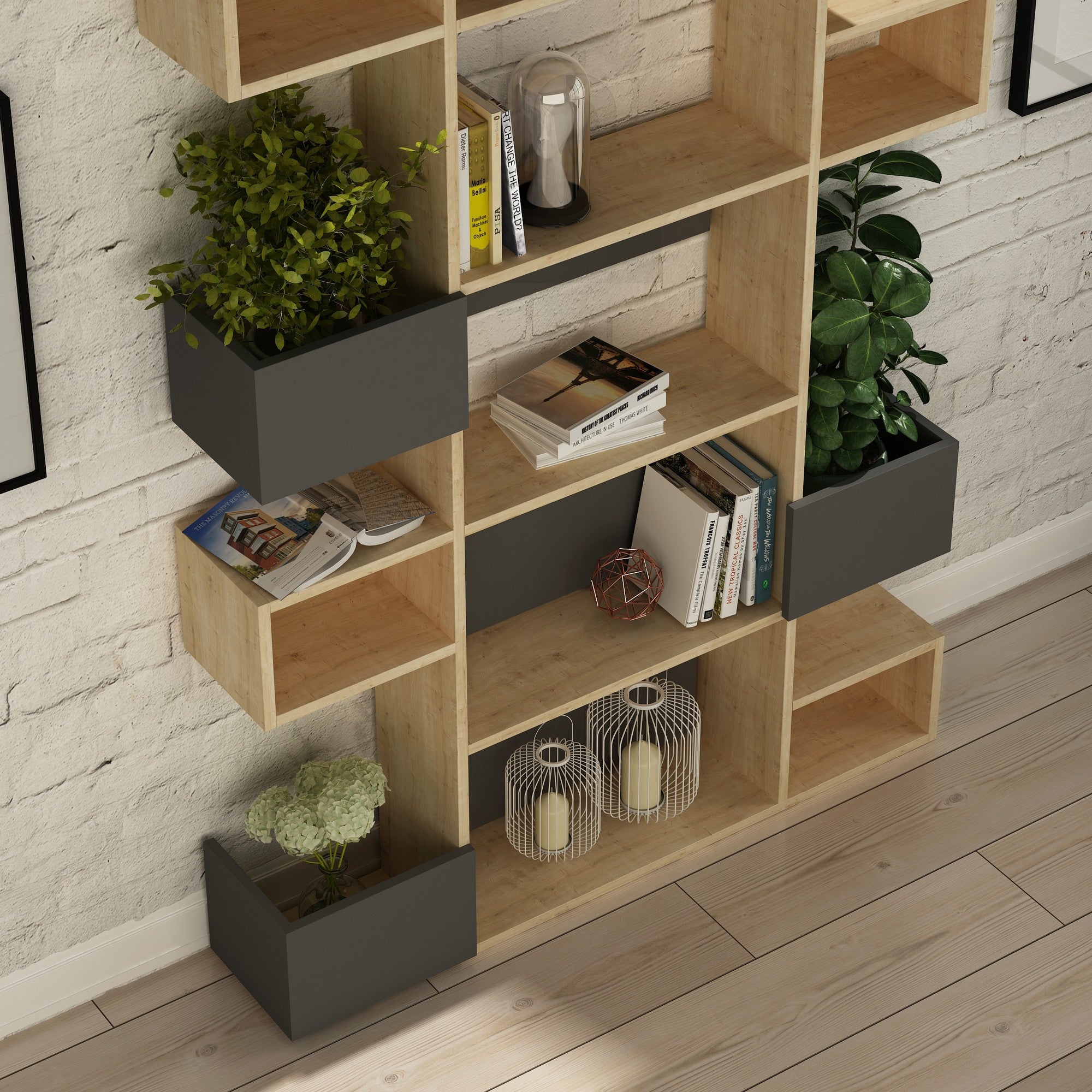 Niho - Librería - Roble/Antracita