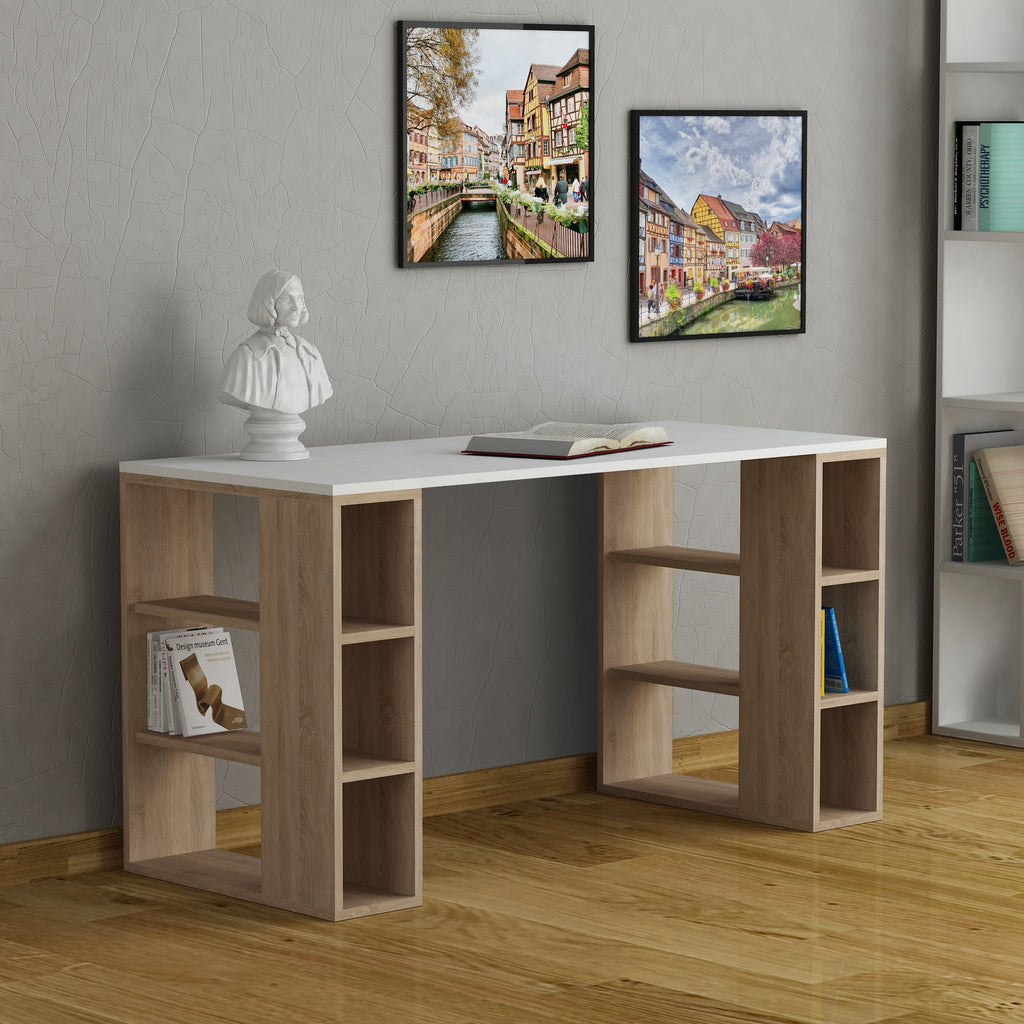 Colmar - Desk - White/Oak