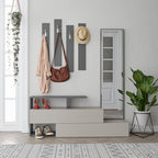 Meubles D'Entrée Ramda - Moka Clair / Anthracite