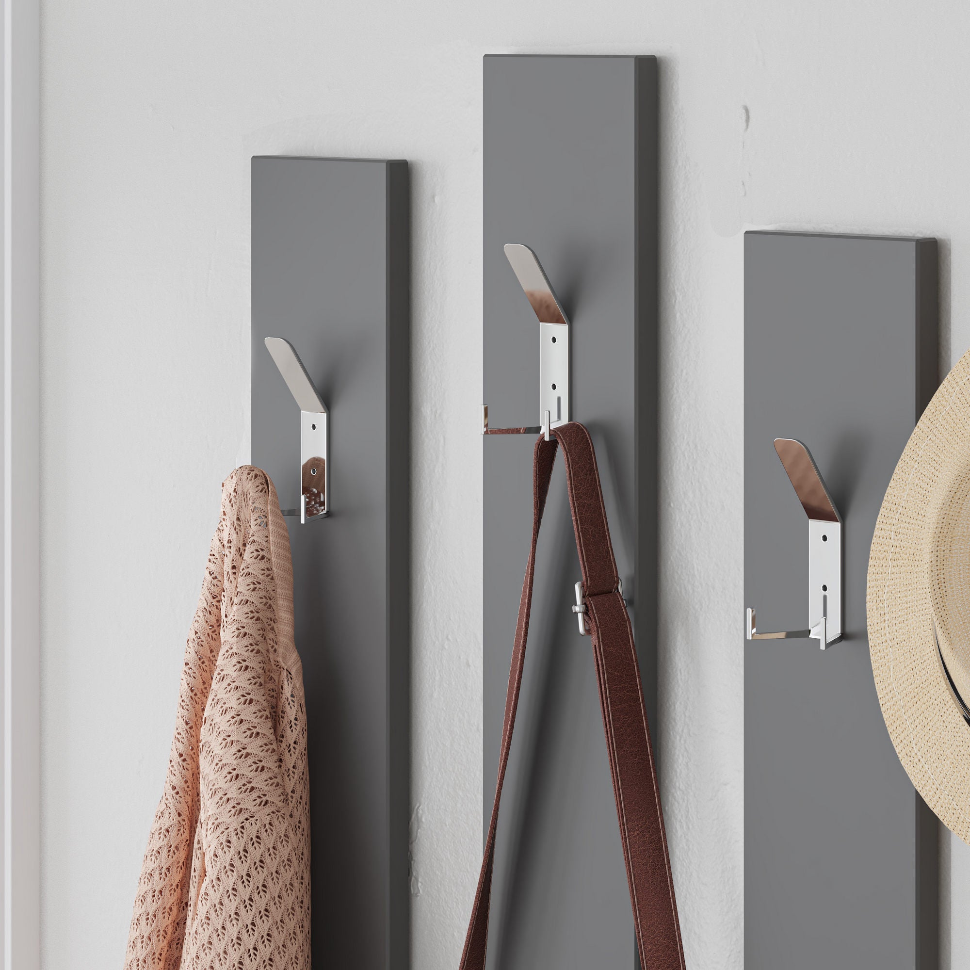 Meubles D'Entrée Ramda - Moka Clair / Anthracite