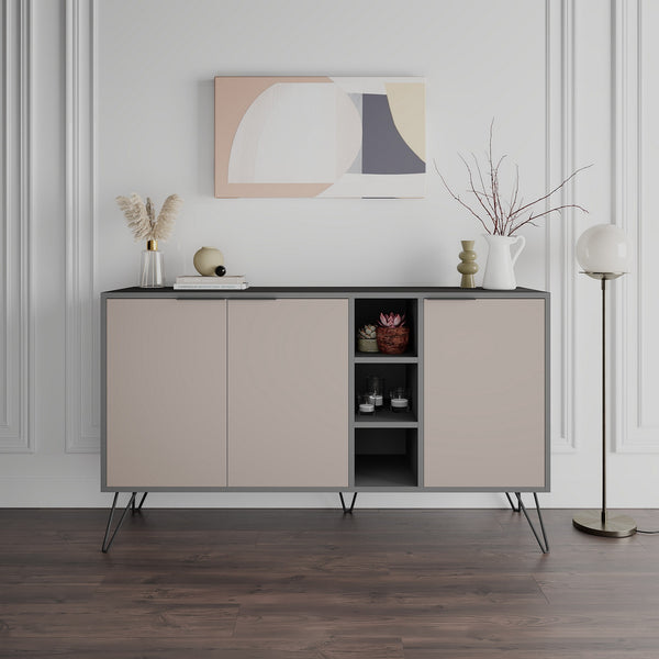 Consoles Clara Console - Anthracite / Marron Clair