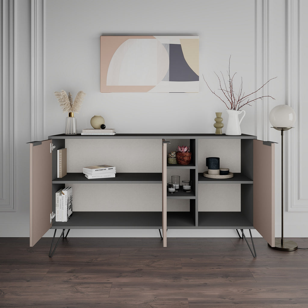 Consoles Clara Console - Anthracite / Marron Clair
