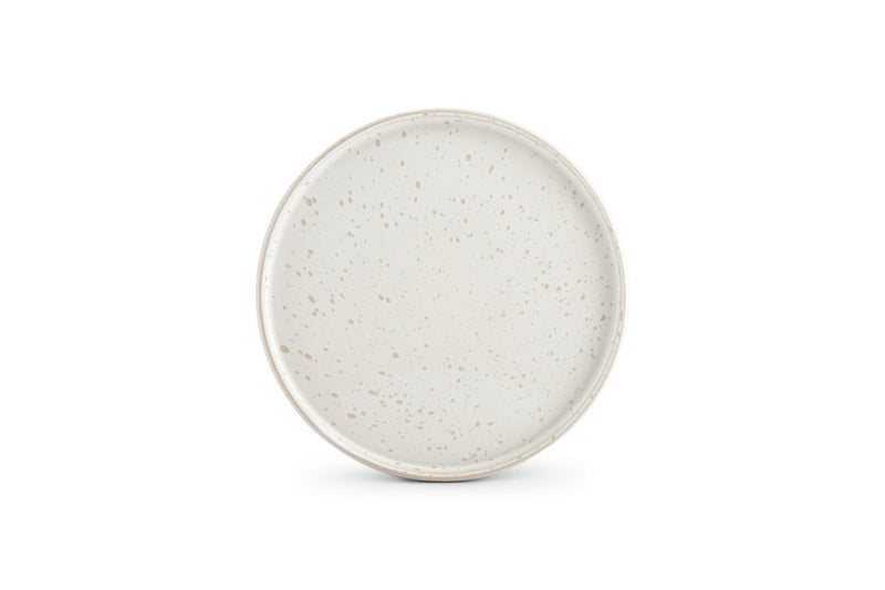 Curvy - Set De 4 Assiettes Plates - Grès - Perle