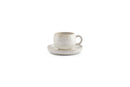 Curvy - Set De 4 Soucoupes À Moka - Grès - Perle