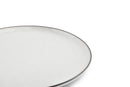Fina - Set De 4 Assiettes Plates - Grès - Blanc/Gris