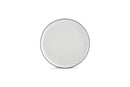 Fina - Set De 4 Assiettes Plates - Grès - Blanc/Gris