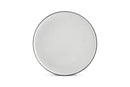 Fina - Set De 4 Assiettes Plates - Grès - Blanc/Gris
