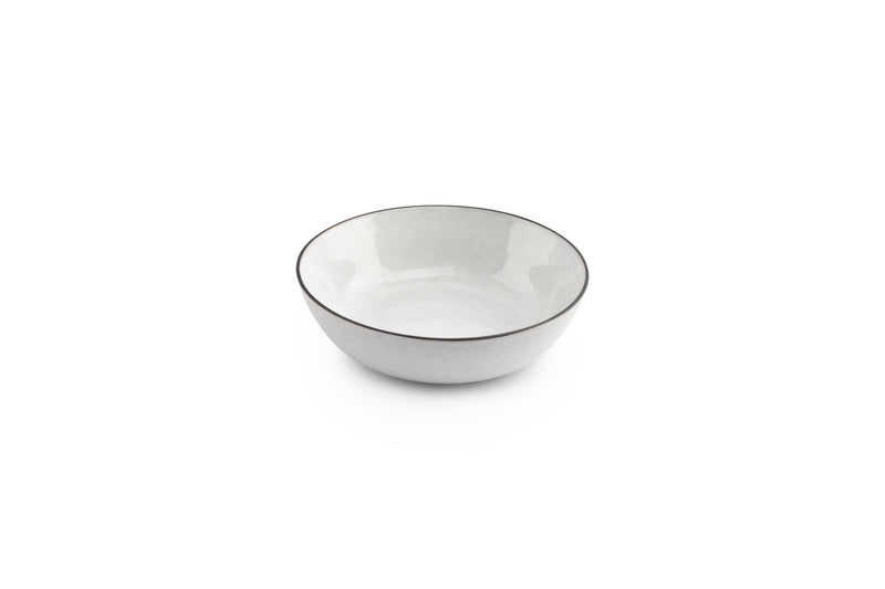 Fina - Set De 4 Bols - Grès - Blanc/Gris