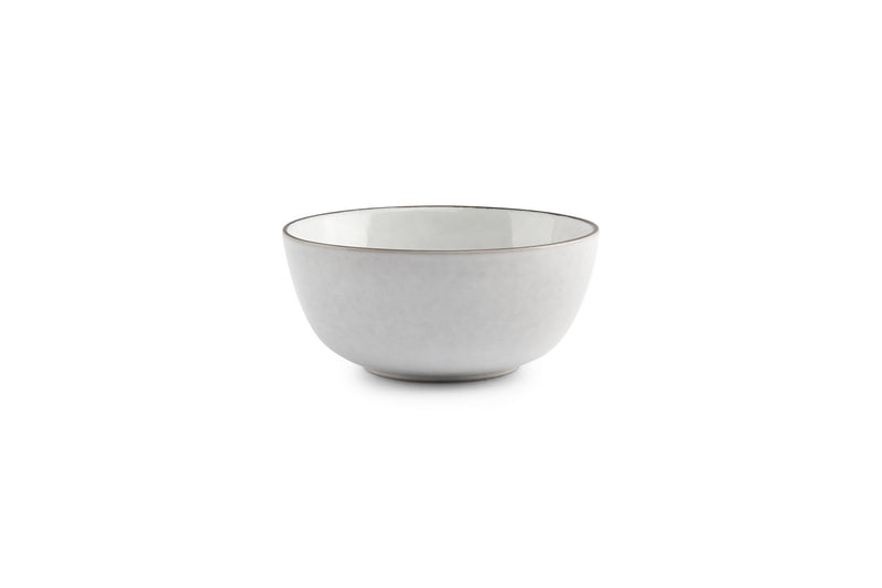 Fina - Set De 4 Bols - Grès - Blanc/Gris