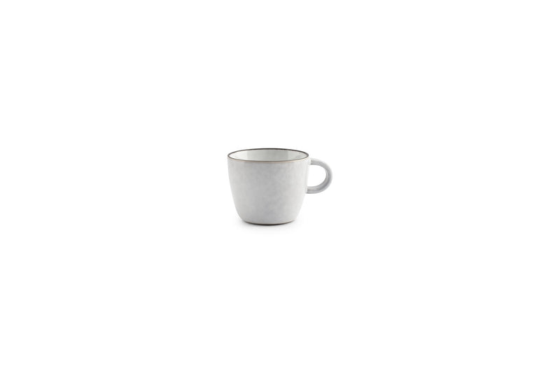 Fina - Set De 4 Tasses À Moka - Grès - Blanc/Gris