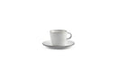 Fina - Set De 4 Soucoupes À Moka - Grès - Blanc/Gris