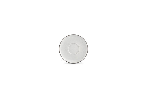 Fina - Set De 4 Soucoupes À Moka - Grès - Blanc/Gris