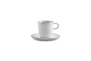 Fina - Set De 4 Tasses - Grès - Blanc/Gris