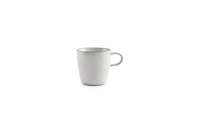 Fina - Set De 4 Tasses - Grès - Blanc/Gris