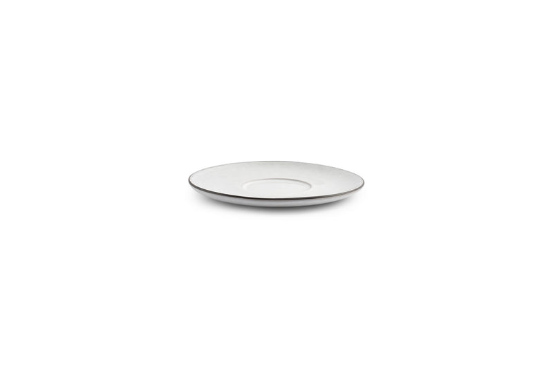 Fina - Set De 4 Soucoupes - Grès - Blanc/Gris
