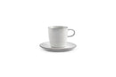 Fina - Set De 4 Soucoupes - Grès - Blanc/Gris