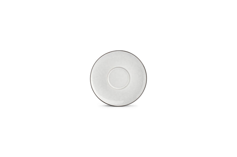 Fina - Set De 4 Soucoupes - Grès - Blanc/Gris