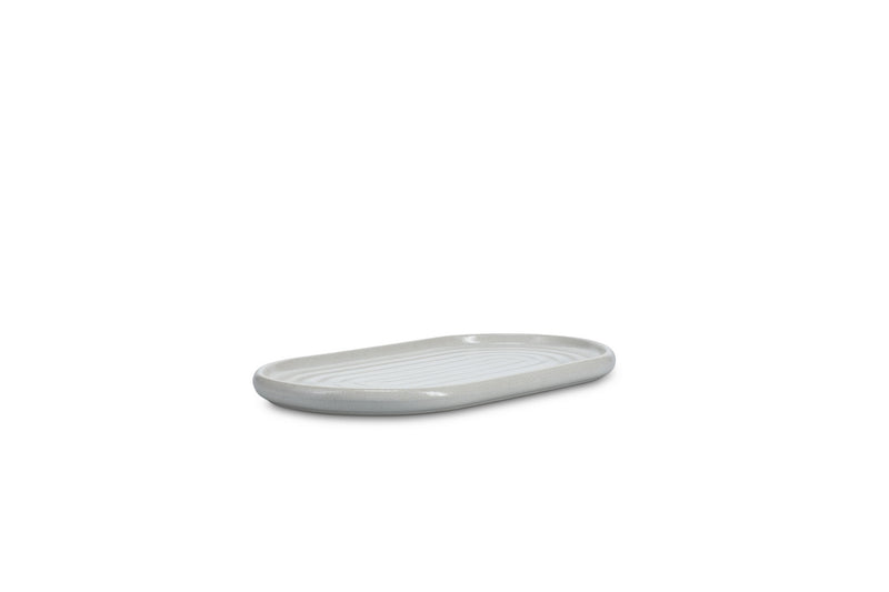 Mochi - Plat À Servir - Grès - Beige