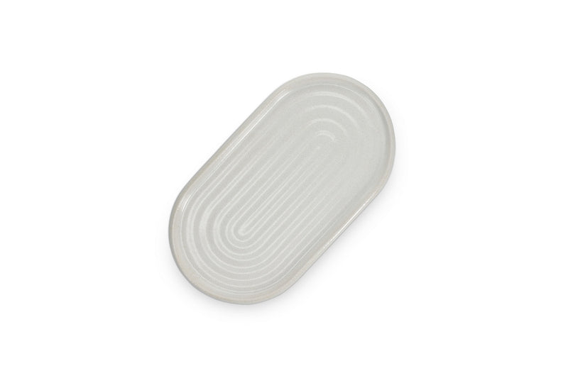 Mochi - Plat À Servir - Grès - Beige