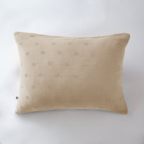 Taie D'Oreiller - Gaze De Coton - Gaïa Boho - Ficelle