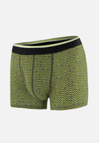 Boxer Marius Chevron En Coton - Jaune Anis