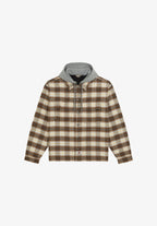 Sobrecamisa de franela con capucha Eustis - Blanco garceta - Hombre