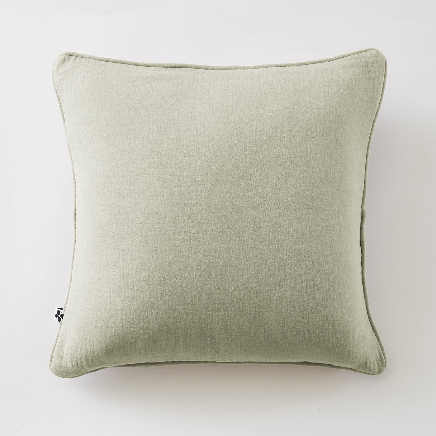 Gaïa - Coussin Déhoussable Avec Passepoil - Double Gaze De Coton Unie - Vert D'Eau
