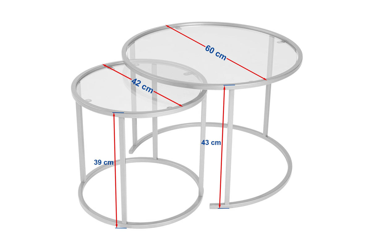 Aurum 60/42 - Set of Coffee Tables - Gold/Bronze