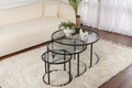 Aurum 80/60/42 - Set of Coffee Tables - Black/Grey