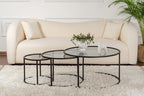 Aurum 80/60/42 - Set of Coffee Tables - Black/Grey