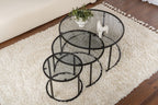 Aurum 80/60/42 - Set of Coffee Tables - Black/Grey